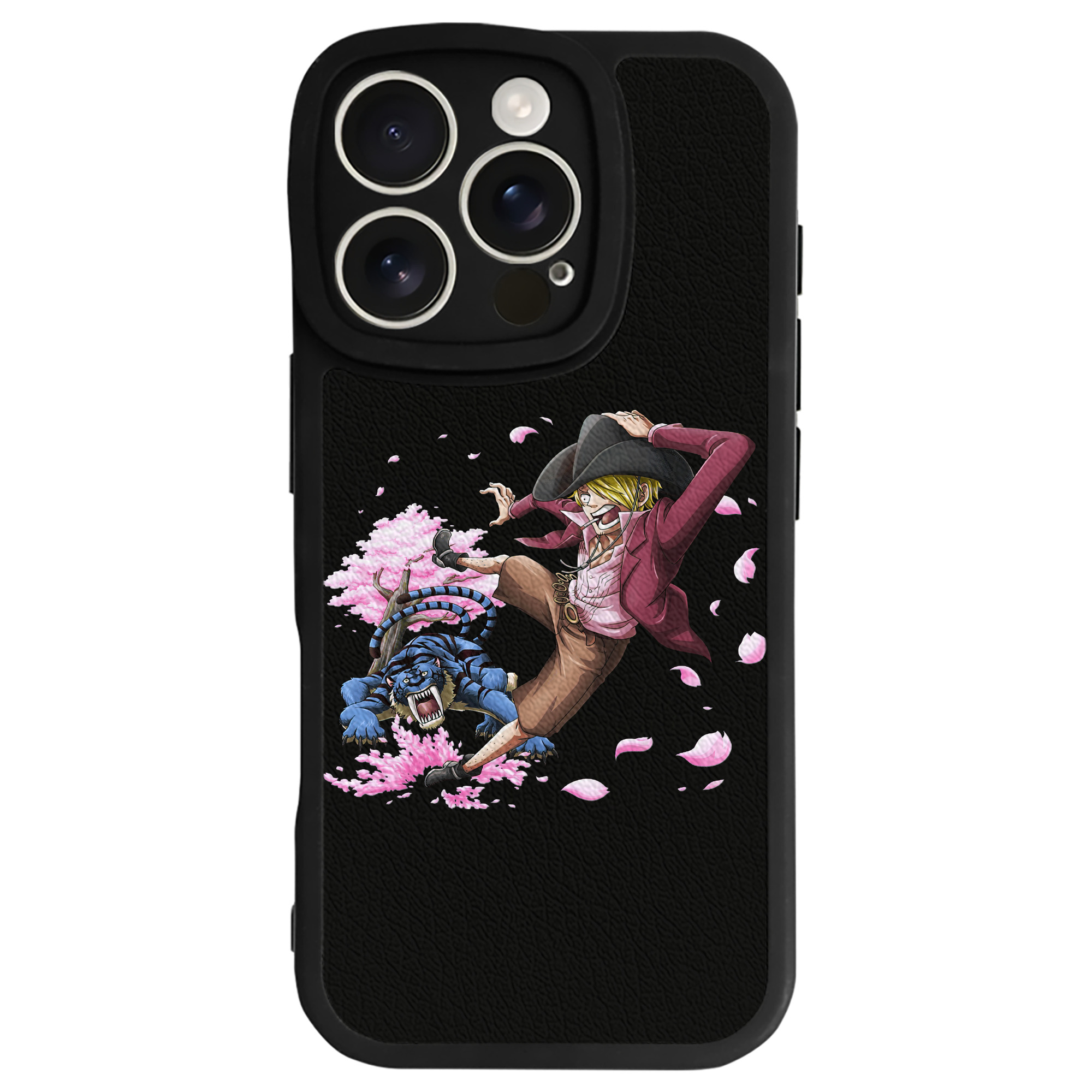 （画像用） ワンピース サンジ ONE PIECE Sanji 【iPhone 16シリーズ対応】シリコンスマホケース（レザー調） 材質：シリコン